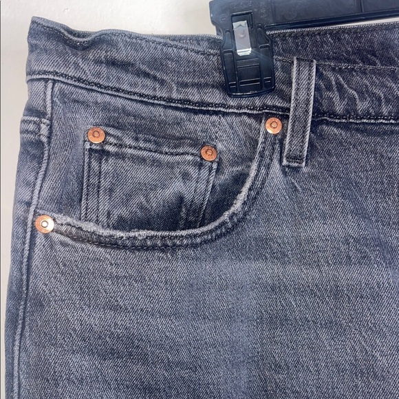 Levi's Ribcage Straight Ankle Jeans Charcoal Size 16W - Picture 5 of 16
